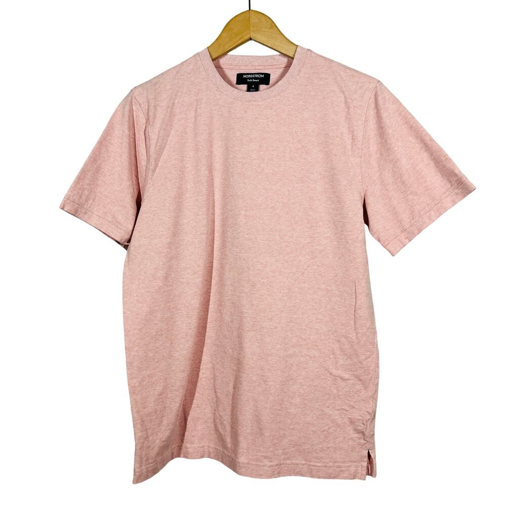 Nordstrom Tech Smart Tee Short Sleeve Heather Red Pink Casual - S